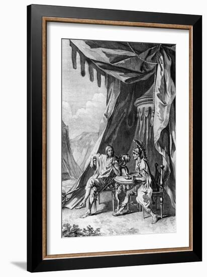 Brutus and Cassius in Brutus's Tent, Act IV Scene III from "Julius Caesar" by William Shakespeare-Francis Hayman-Framed Giclee Print