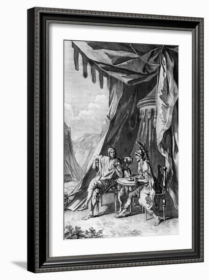 Brutus and Cassius in Brutus's Tent, Act IV Scene III from "Julius Caesar" by William Shakespeare-Francis Hayman-Framed Giclee Print