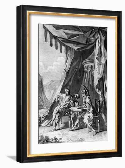 Brutus and Cassius in Brutus's Tent, Act IV Scene III from "Julius Caesar" by William Shakespeare-Francis Hayman-Framed Giclee Print
