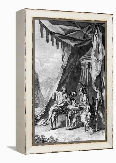 Brutus and Cassius in Brutus's Tent, Act IV Scene III from "Julius Caesar" by William Shakespeare-Francis Hayman-Framed Premier Image Canvas