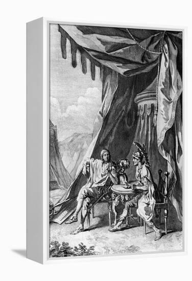 Brutus and Cassius in Brutus's Tent, Act IV Scene III from "Julius Caesar" by William Shakespeare-Francis Hayman-Framed Premier Image Canvas