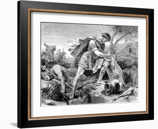 Brutus Commits Suicide-Hermann Vogel-Framed Art Print