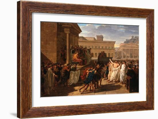 Brutus Listening to the Ambassadors from the Tarquins, c.1815-Louis Lafitte-Framed Giclee Print