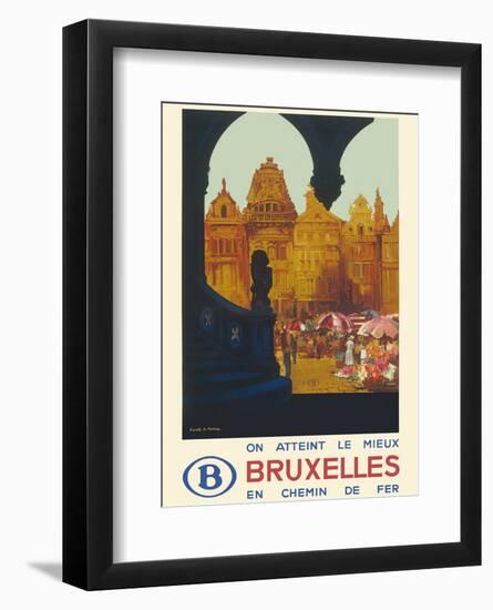 Bruxelles (Brussels) Belgium - Is Reached Best by Railway-Frank H^ Mason-Framed Art Print