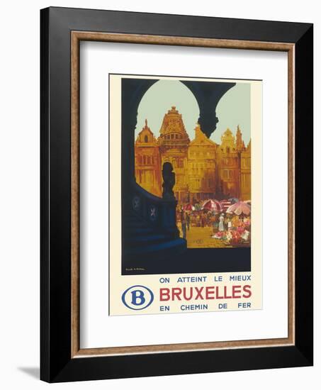 Bruxelles (Brussels) Belgium - Is Reached Best by Railway-Frank H^ Mason-Framed Art Print