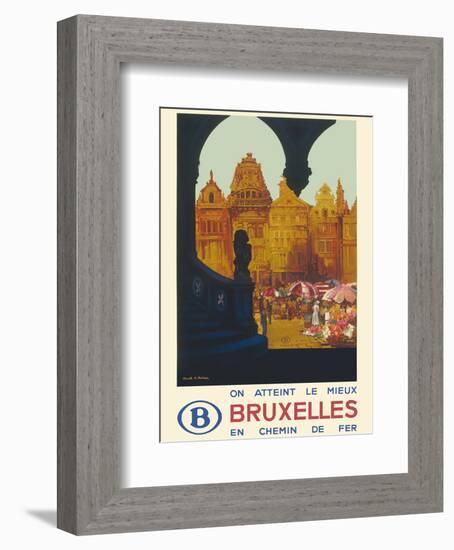 Bruxelles (Brussels) Belgium - Is Reached Best by Railway-Frank H^ Mason-Framed Art Print