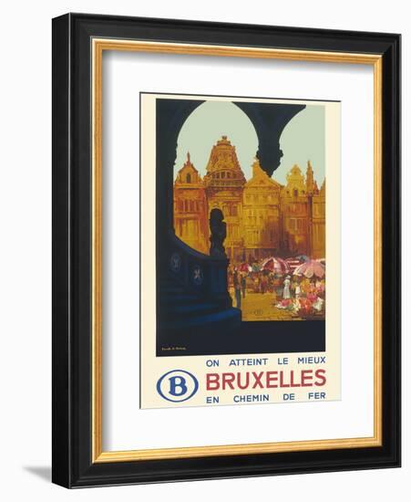 Bruxelles (Brussels) Belgium - Is Reached Best by Railway-Frank H^ Mason-Framed Art Print