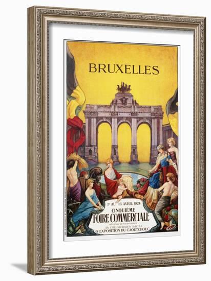 Bruxelles Cinquieme Foire Commerciale Poster-Willy Thiriar-Framed Giclee Print