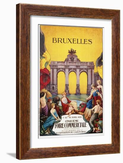 Bruxelles Cinquieme Foire Commerciale Poster-Willy Thiriar-Framed Giclee Print