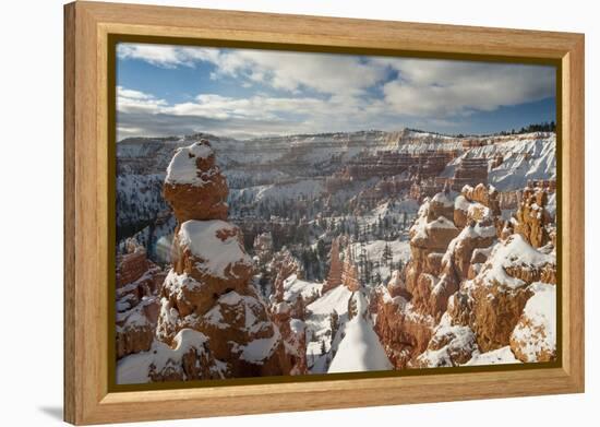 Bryce Canyon Amphitheater, Bryce Canyon NP in Snow, Utah-Howie Garber-Framed Premier Image Canvas