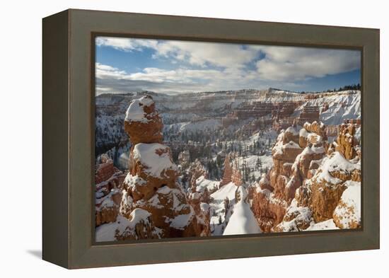 Bryce Canyon Amphitheater, Bryce Canyon NP in Snow, Utah-Howie Garber-Framed Premier Image Canvas