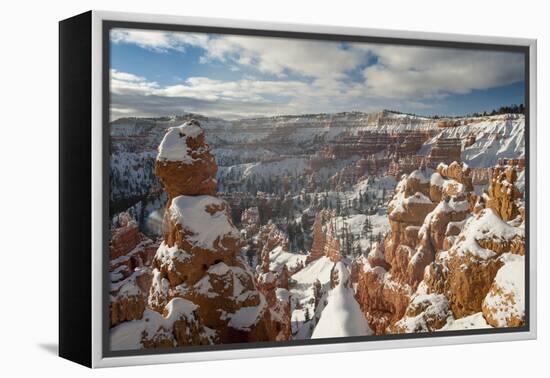 Bryce Canyon Amphitheater, Bryce Canyon NP in Snow, Utah-Howie Garber-Framed Premier Image Canvas