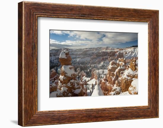 Bryce Canyon Amphitheater, Bryce Canyon NP in Snow, Utah-Howie Garber-Framed Photographic Print