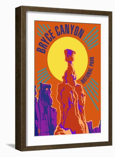 Bryce Canyon National Park - Psychedelic-Lantern Press-Framed Premium Giclee Print