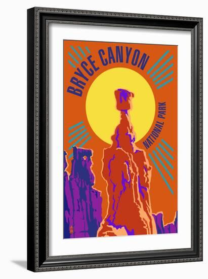 Bryce Canyon National Park - Psychedelic-Lantern Press-Framed Premium Giclee Print