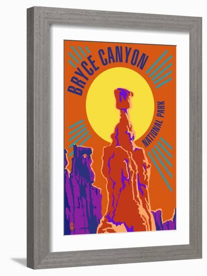 Bryce Canyon National Park - Psychedelic-Lantern Press-Framed Art Print