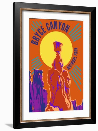 Bryce Canyon National Park - Psychedelic-Lantern Press-Framed Art Print