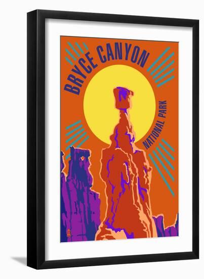 Bryce Canyon National Park - Psychedelic-Lantern Press-Framed Art Print