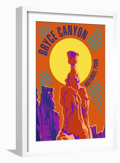 Bryce Canyon National Park - Psychedelic-Lantern Press-Framed Art Print