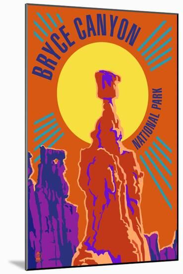 Bryce Canyon National Park - Psychedelic-Lantern Press-Mounted Art Print