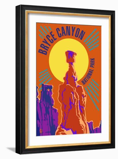 Bryce Canyon National Park - Psychedelic-Lantern Press-Framed Art Print