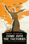 Women of Britain, Come Into the Factories-Brydone-Mounted Art Print