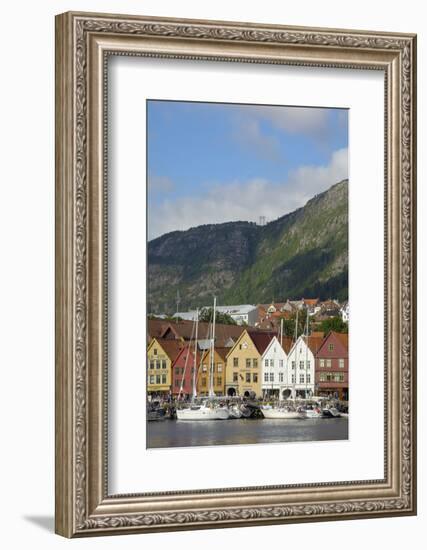 Bryggen, Vagen Harbour, UNESCO World Heritage Site, Bergen, Hordaland, Norway, Scandinavia, Europe-Gary Cook-Framed Photographic Print