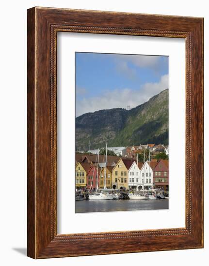 Bryggen, Vagen Harbour, UNESCO World Heritage Site, Bergen, Hordaland, Norway, Scandinavia, Europe-Gary Cook-Framed Photographic Print