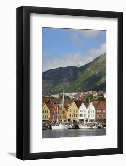 Bryggen, Vagen Harbour, UNESCO World Heritage Site, Bergen, Hordaland, Norway, Scandinavia, Europe-Gary Cook-Framed Photographic Print