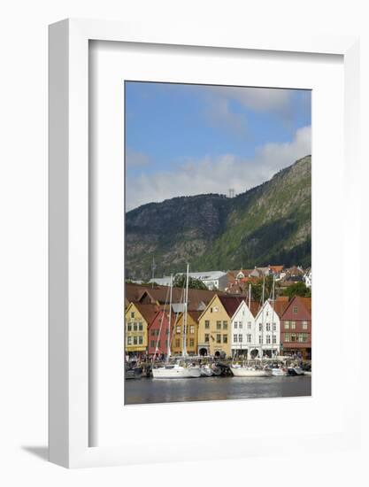 Bryggen, Vagen Harbour, UNESCO World Heritage Site, Bergen, Hordaland, Norway, Scandinavia, Europe-Gary Cook-Framed Photographic Print