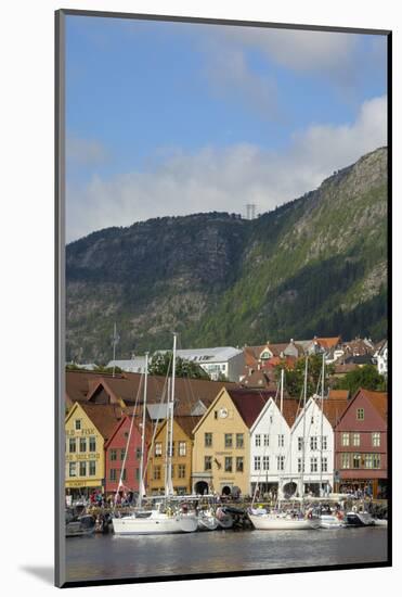 Bryggen, Vagen Harbour, UNESCO World Heritage Site, Bergen, Hordaland, Norway, Scandinavia, Europe-Gary Cook-Mounted Photographic Print