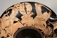 Attic Red-Figure Cup Depicting Phoenix and Briseis, Achilles' Captive, Greek, circa 490 BC-Brygos Painter-Giclee Print