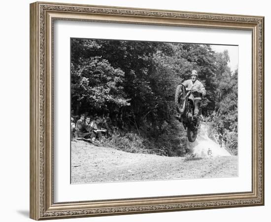 Bsa Motorbike Competing in the Motocross Des Nations, 1952-null-Framed Photographic Print