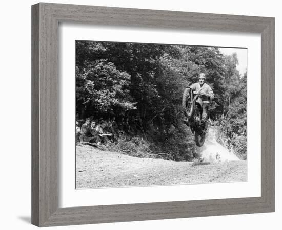 Bsa Motorbike Competing in the Motocross Des Nations, 1952-null-Framed Photographic Print