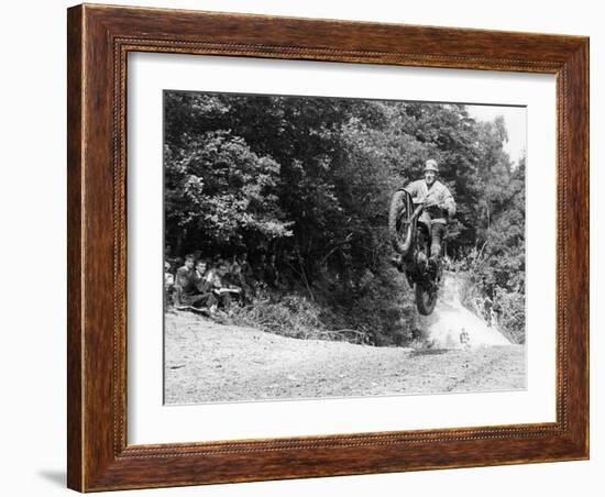 Bsa Motorbike Competing in the Motocross Des Nations, 1952-null-Framed Photographic Print