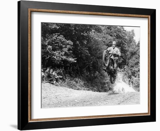 Bsa Motorbike Competing in the Motocross Des Nations, 1952-null-Framed Photographic Print