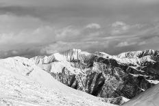 Panoramic View on Winter Mountains in Haze-BSANI-Photographic Print