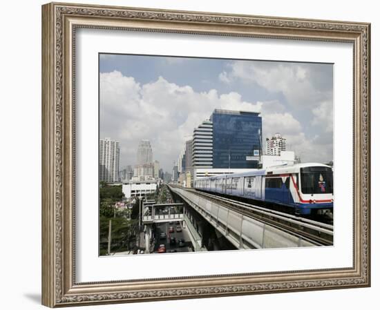 Bst (Bangkok Sky Train), Bangkok, Thailand, Southeast Asia-Angelo Cavalli-Framed Photographic Print