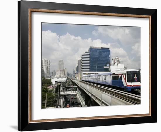 Bst (Bangkok Sky Train), Bangkok, Thailand, Southeast Asia-Angelo Cavalli-Framed Photographic Print