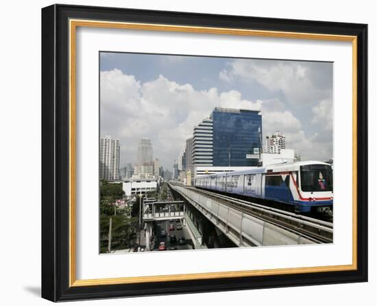 Bst (Bangkok Sky Train), Bangkok, Thailand, Southeast Asia-Angelo Cavalli-Framed Photographic Print