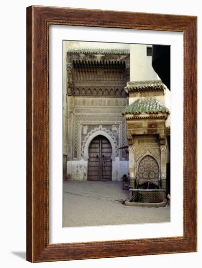 Bu-Inaniyya Madrasa, built by Abu-Inan and the most monumental of all the Fez madrasas-Werner Forman-Framed Giclee Print