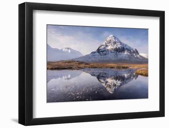 Buachaille Etive Beag reflected, Glencoe, Scotland, UK-Ross Hoddinott-Framed Photographic Print