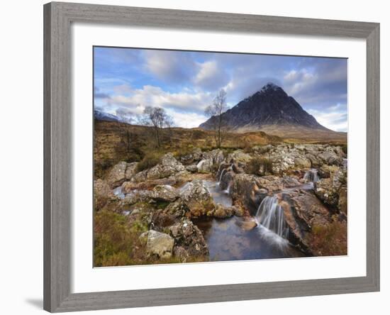 Buachaille Etive Mor and the River Coupall, Glen Etive, Rannoch Moor, Western Highlands, Scotland-Chris Hepburn-Framed Photographic Print