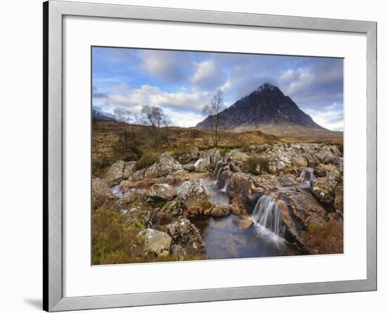 Buachaille Etive Mor and the River Coupall, Glen Etive, Rannoch Moor, Western Highlands, Scotland-Chris Hepburn-Framed Photographic Print