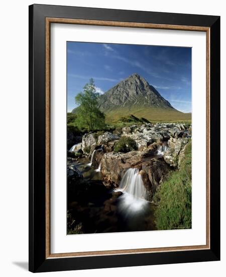 Buachaille Etive Mor and the River Coupall, Glen Etive, Western Highlands, Scotland, United Kingdom-Lee Frost-Framed Photographic Print