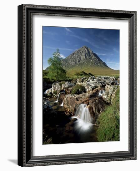 Buachaille Etive Mor and the River Coupall, Glen Etive, Western Highlands, Scotland, United Kingdom-Lee Frost-Framed Photographic Print