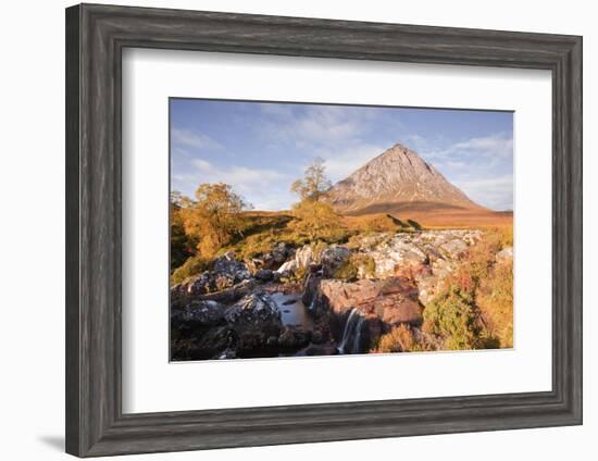 Buachaille Etive Mor Mountain and River Etive at Glencoe and Glen Etive, Highlands, Scotland, UK-Julian Elliott-Framed Photographic Print