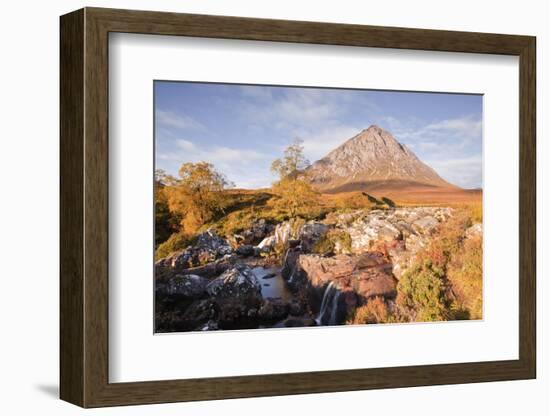 Buachaille Etive Mor Mountain and River Etive at Glencoe and Glen Etive, Highlands, Scotland, UK-Julian Elliott-Framed Photographic Print