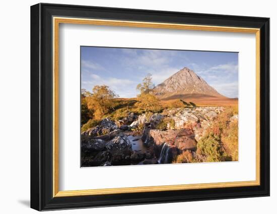 Buachaille Etive Mor Mountain and River Etive at Glencoe and Glen Etive, Highlands, Scotland, UK-Julian Elliott-Framed Photographic Print