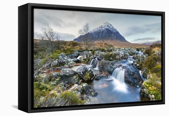 Buachaille Etive Mor, River Coupall, Glen Etive, Western Highlands, Scotland-John Guidi-Framed Premier Image Canvas